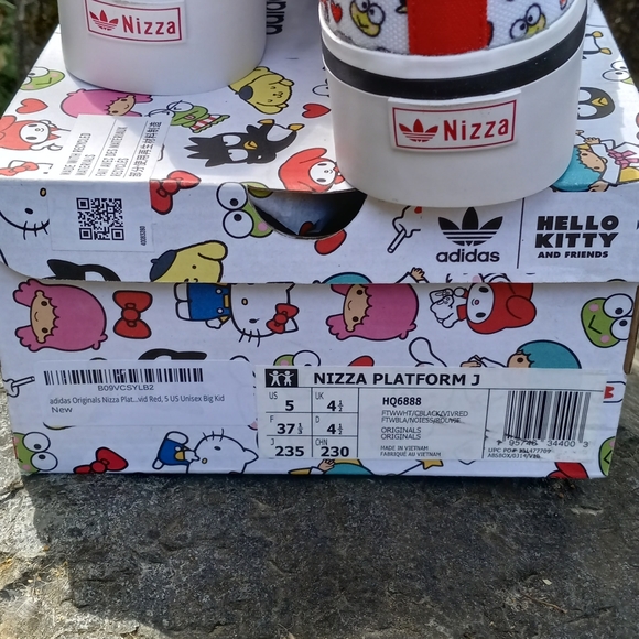 Adidas Originals (Unisex) Nizza Platform Sneakers J- Hello Kitty& Sanrio Friends - Picture 8 of 16